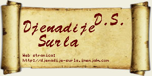Đenadije Surla vizit kartica